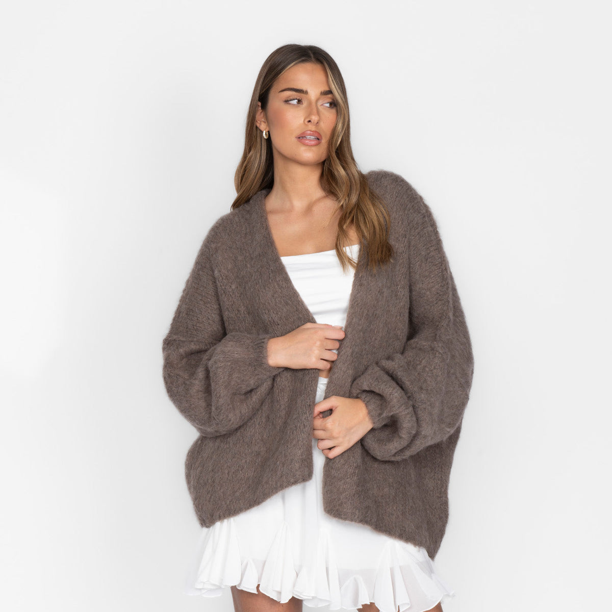 Pía — Cárdigan casual holgado ultra suave