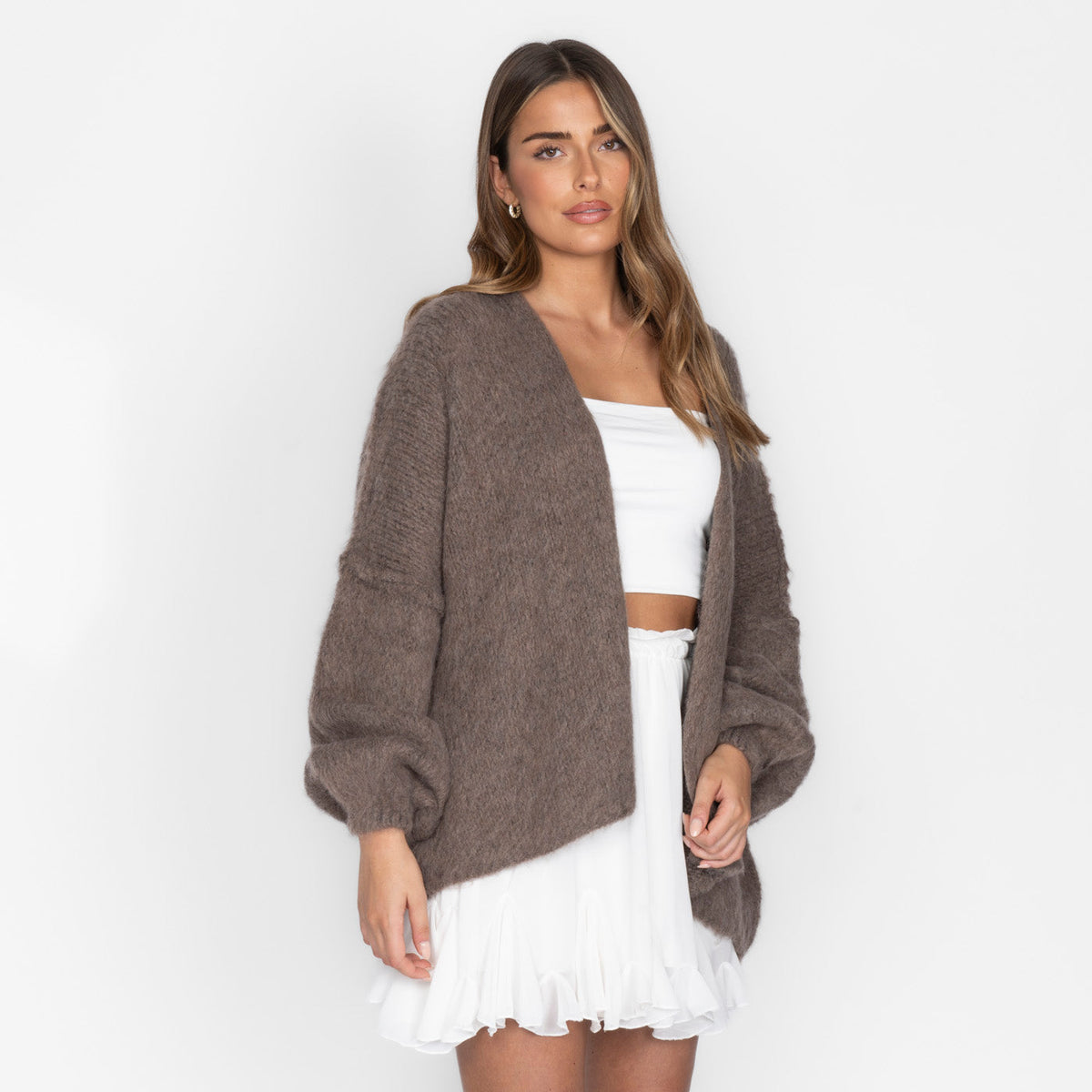 Pía — Cárdigan casual holgado ultra suave