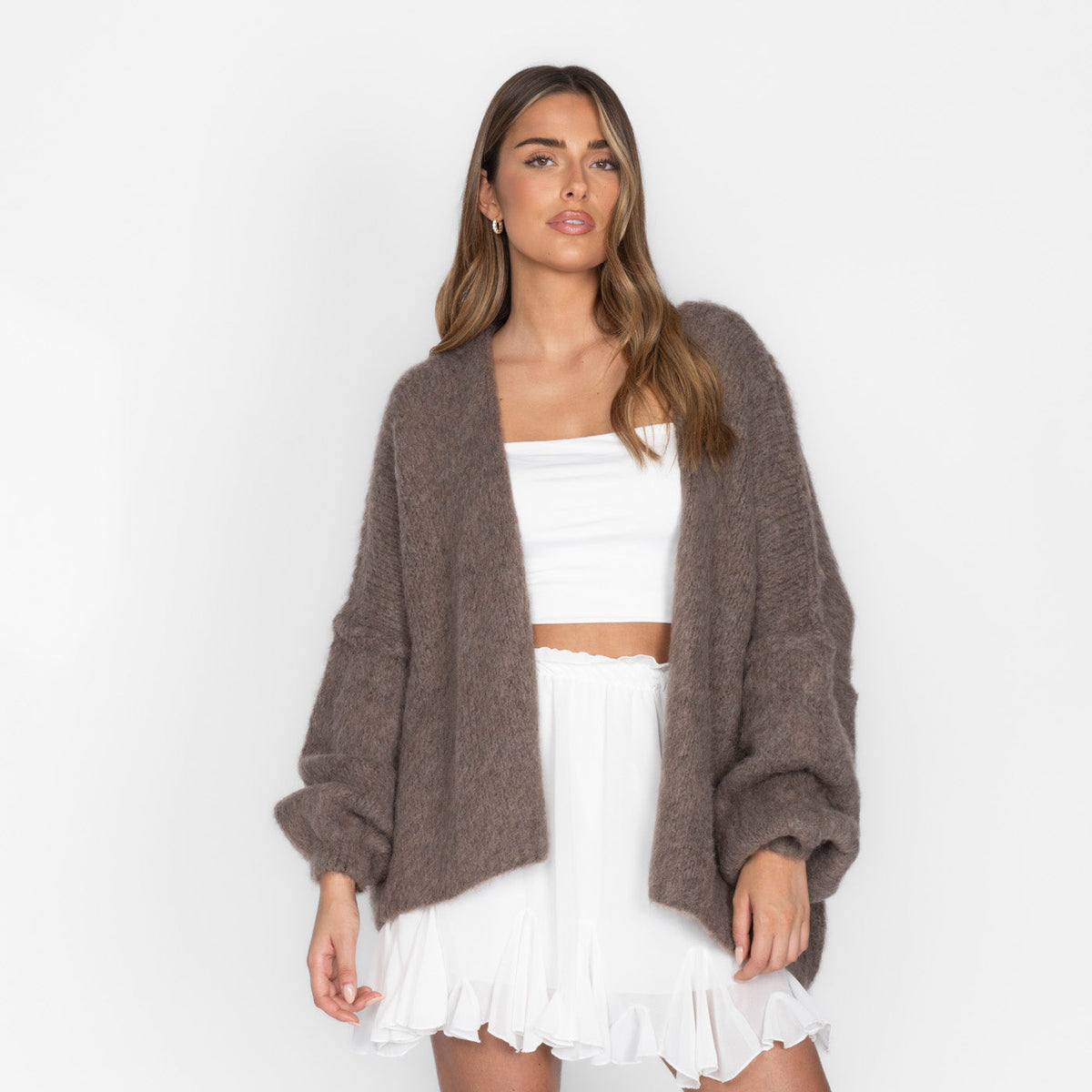 Pía — Cárdigan casual holgado ultra suave