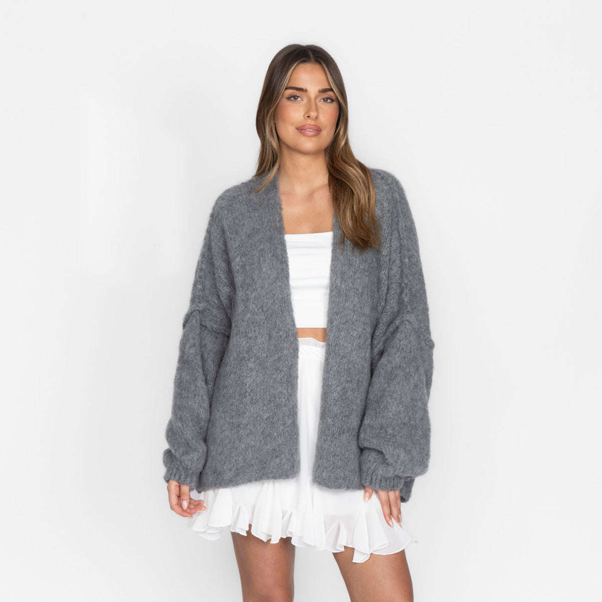 Pía — Cárdigan casual holgado ultra suave