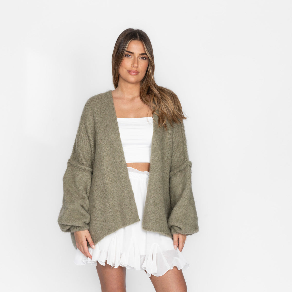 Pía — Cárdigan casual holgado ultra suave