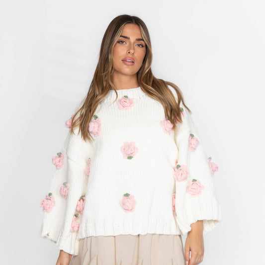 Dafne — Jersey artesanal de rosas