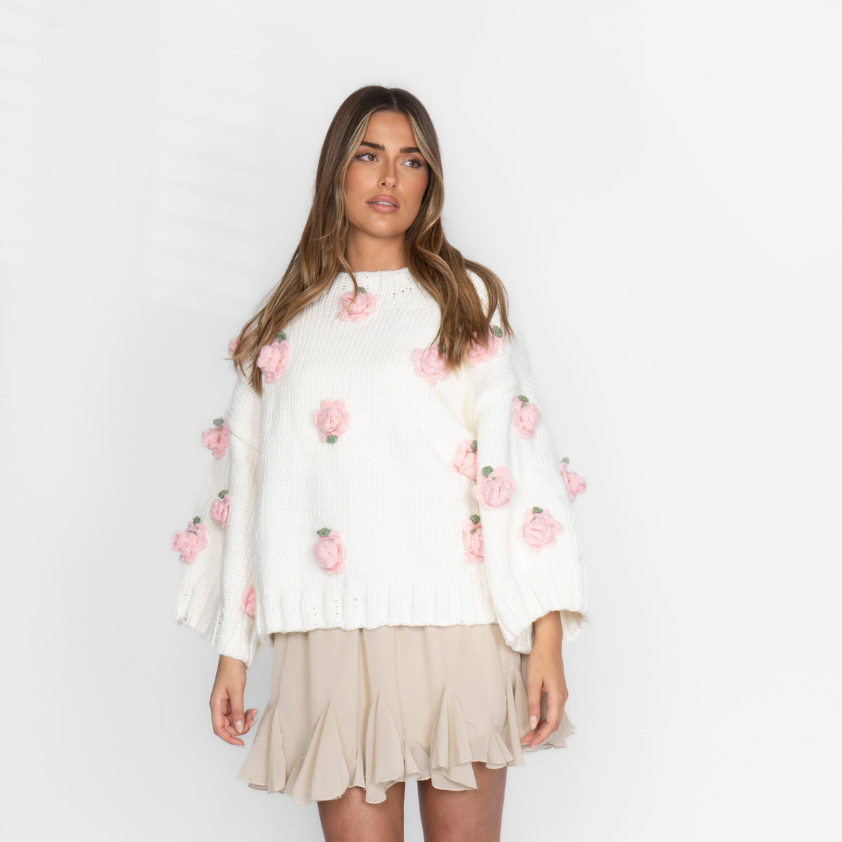 Dafne — Jersey artesanal de rosas