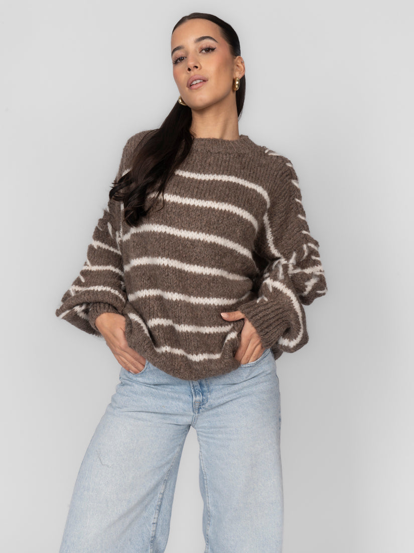 Candela — Jersey holgado acogedor de rayas