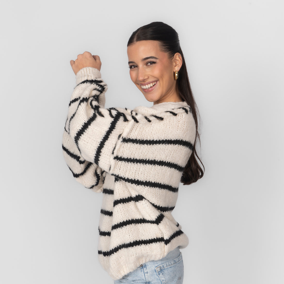 Candela — Jersey holgado acogedor de rayas