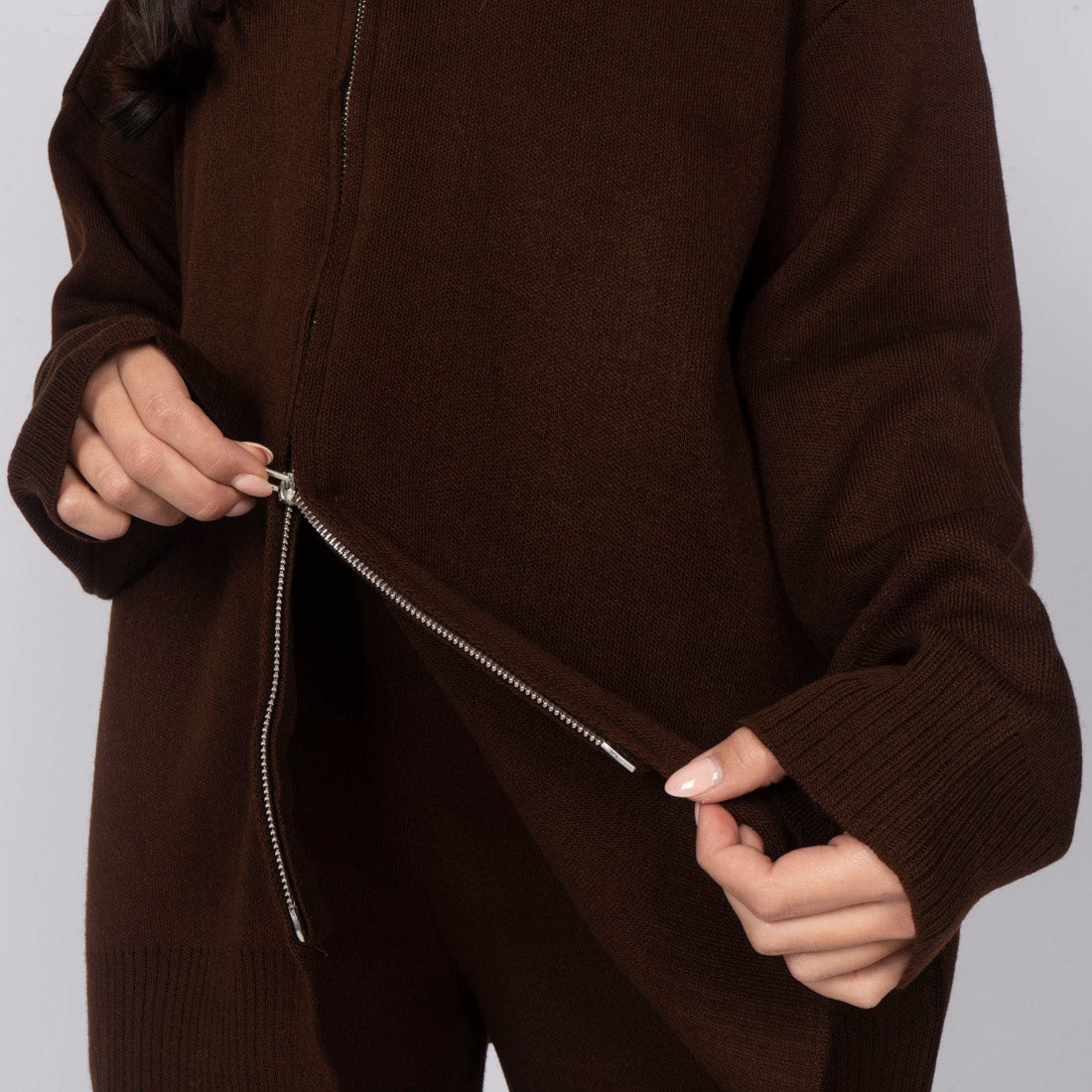 Triana — Conjunto de punto acogedor con cremallera
