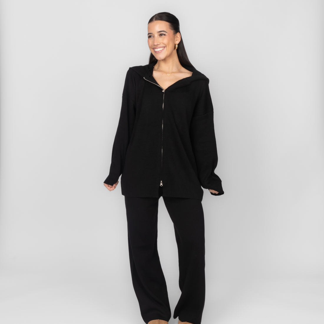 Rut — Conjunto de punto acogedor con cremallera