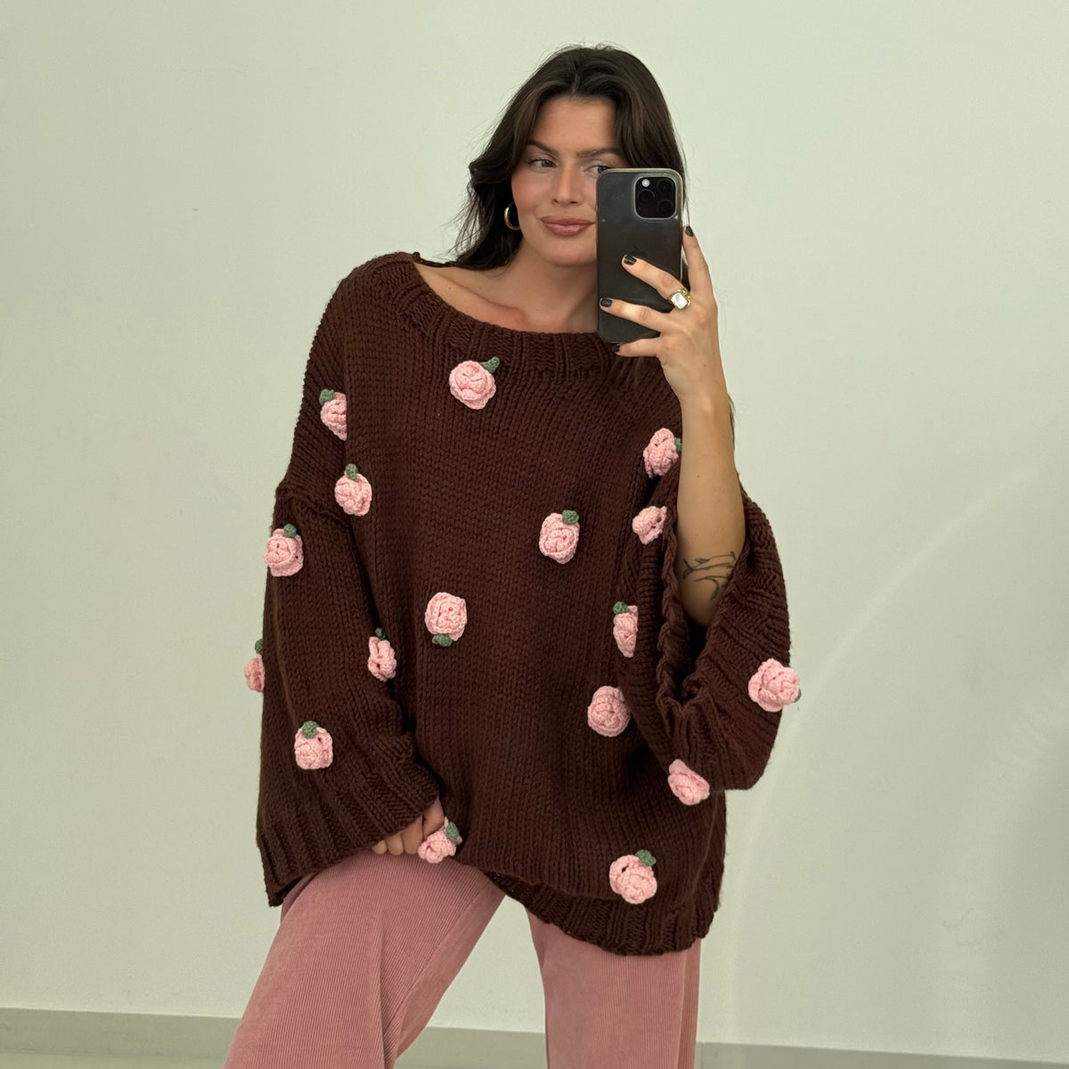 Dafne — Jersey artesanal de rosas