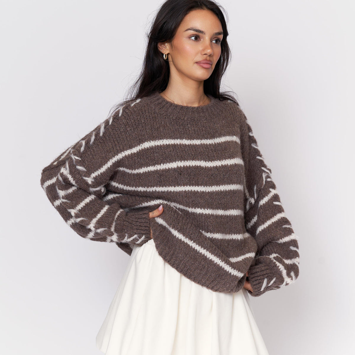 Candela — Jersey holgado acogedor de rayas
