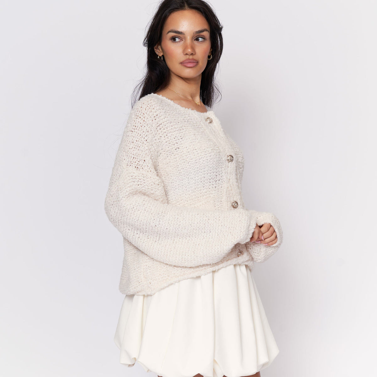 Cloe — Cárdigan bouclé acogedor