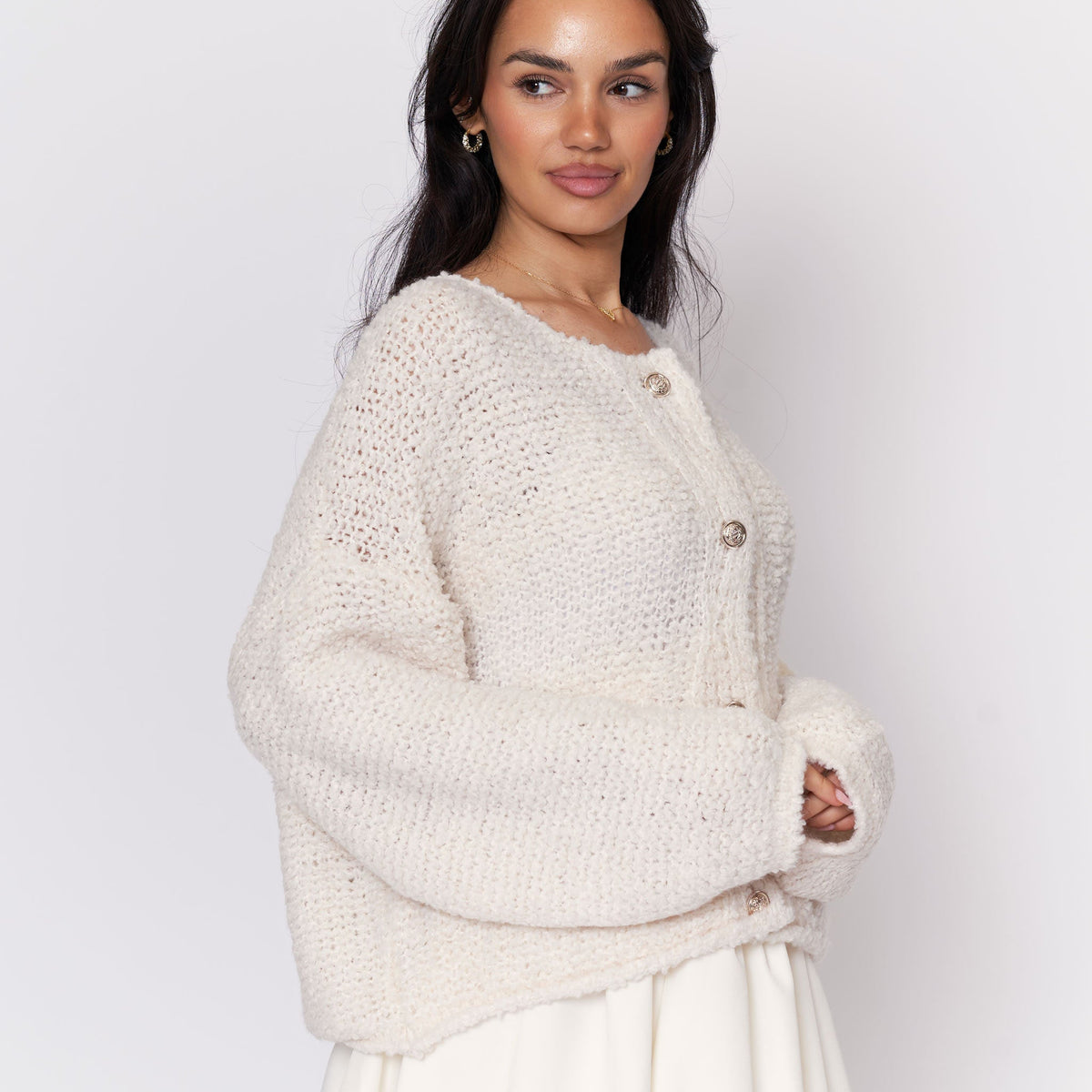 Cloe — Cárdigan bouclé acogedor