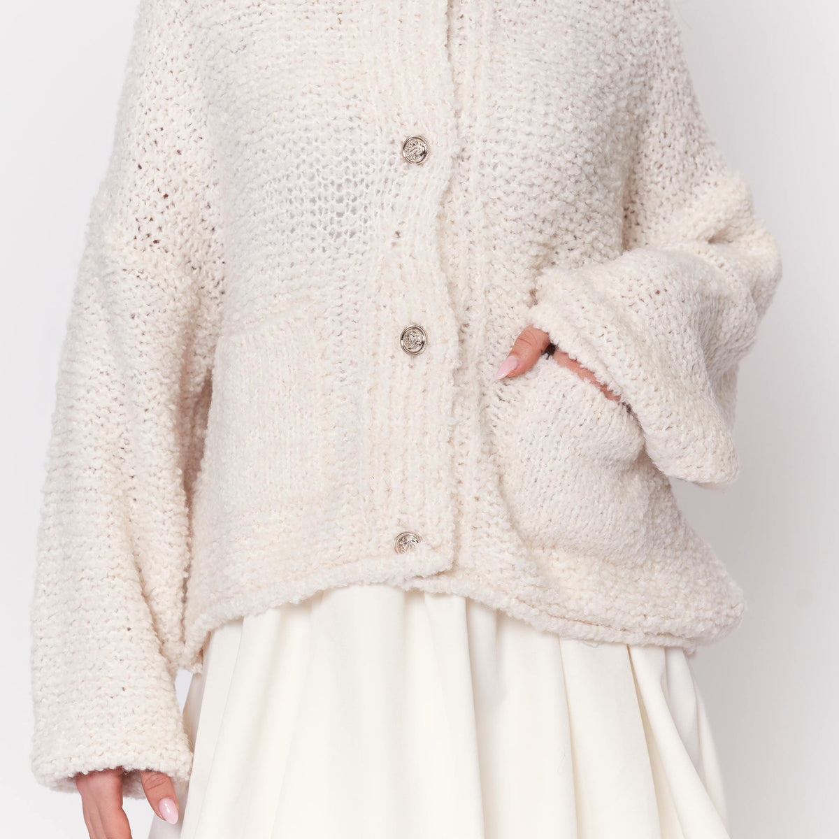 Cloe — Cárdigan bouclé acogedor