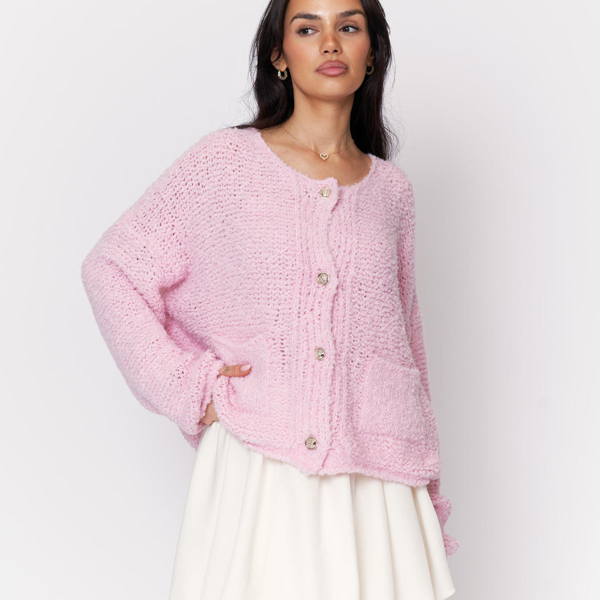 Cloe — Cárdigan bouclé acogedor