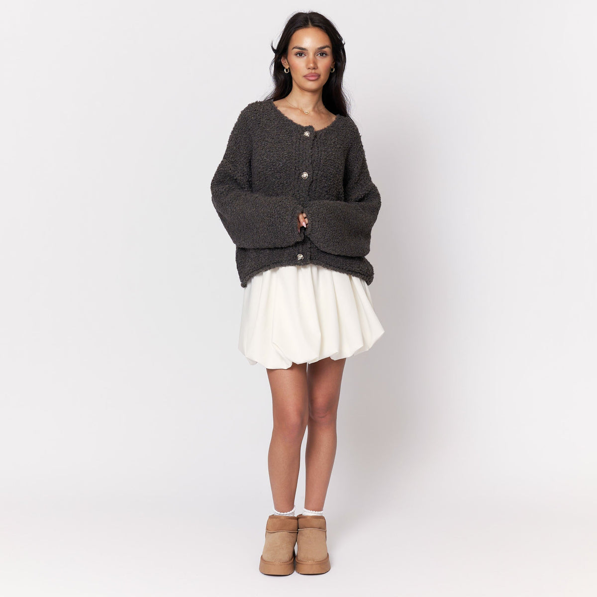 Cloe — Cárdigan bouclé acogedor
