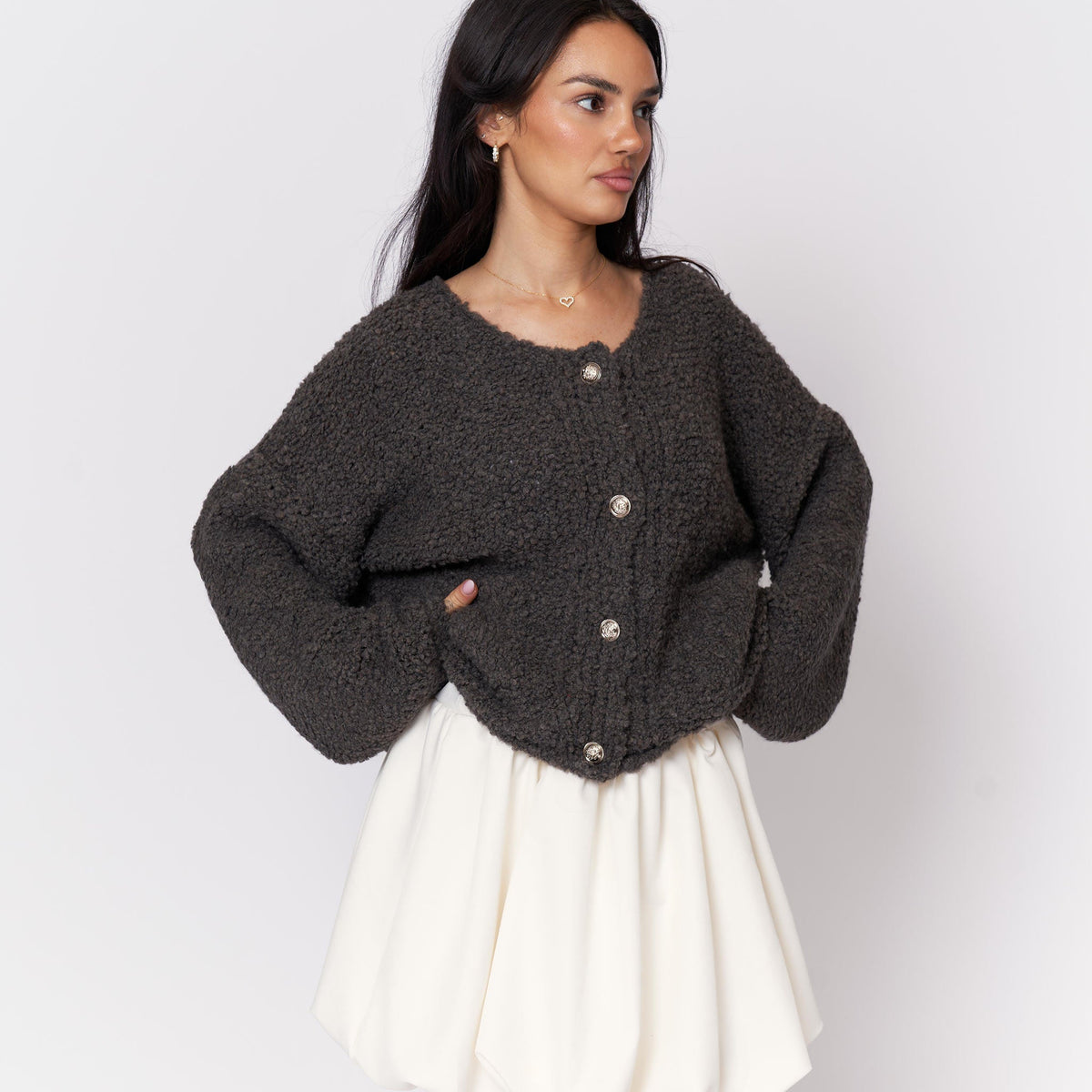 Cloe — Cárdigan bouclé acogedor
