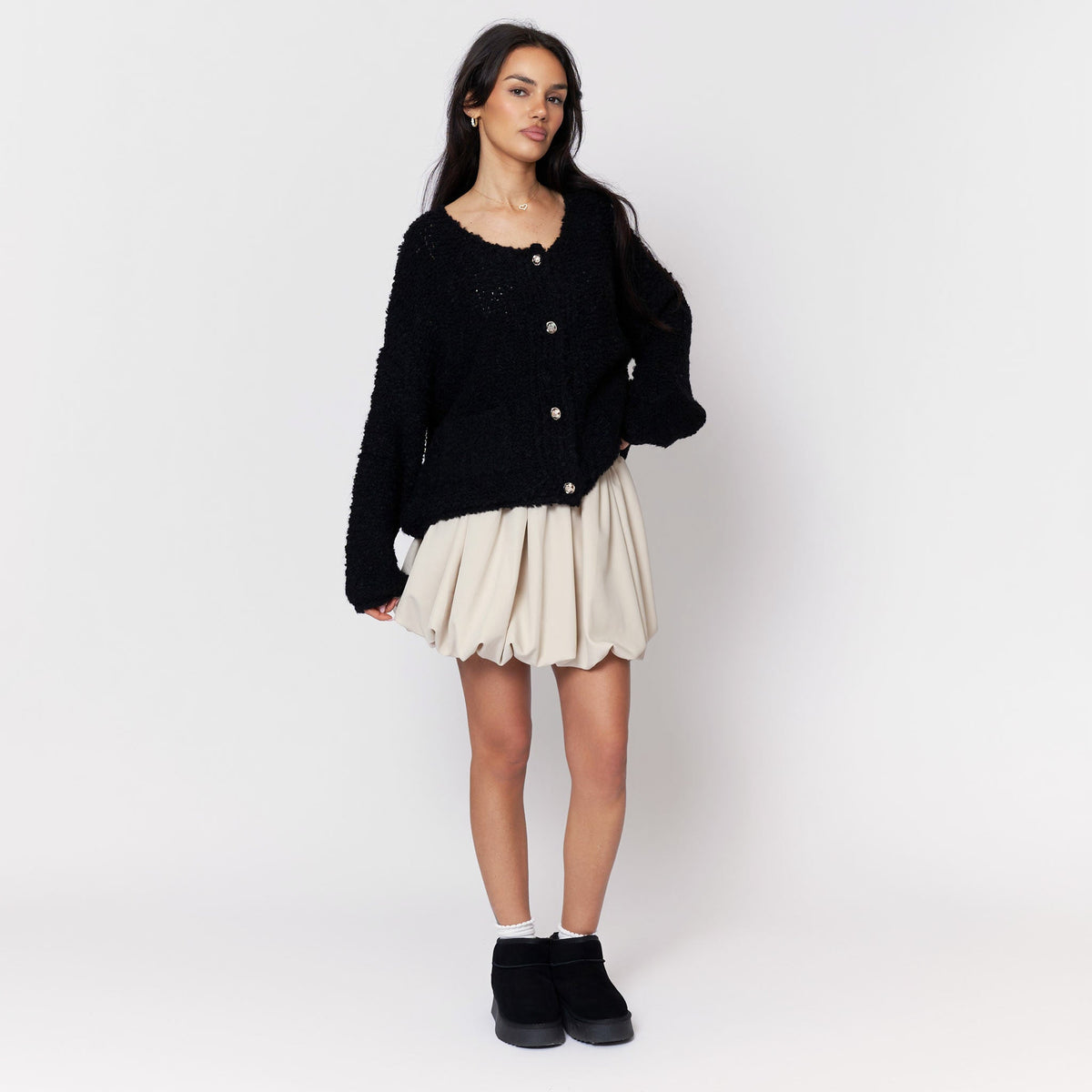 Cloe — Cárdigan bouclé acogedor