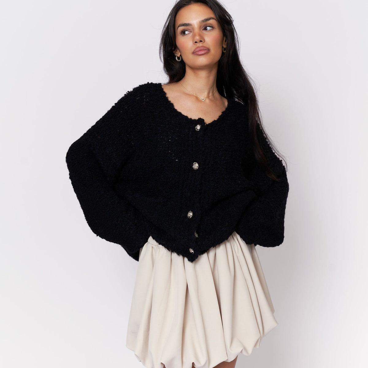 Cloe — Cárdigan bouclé acogedor