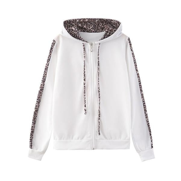 Ana — Conjunto deportivo estampado leopardo con sudadera de capucha