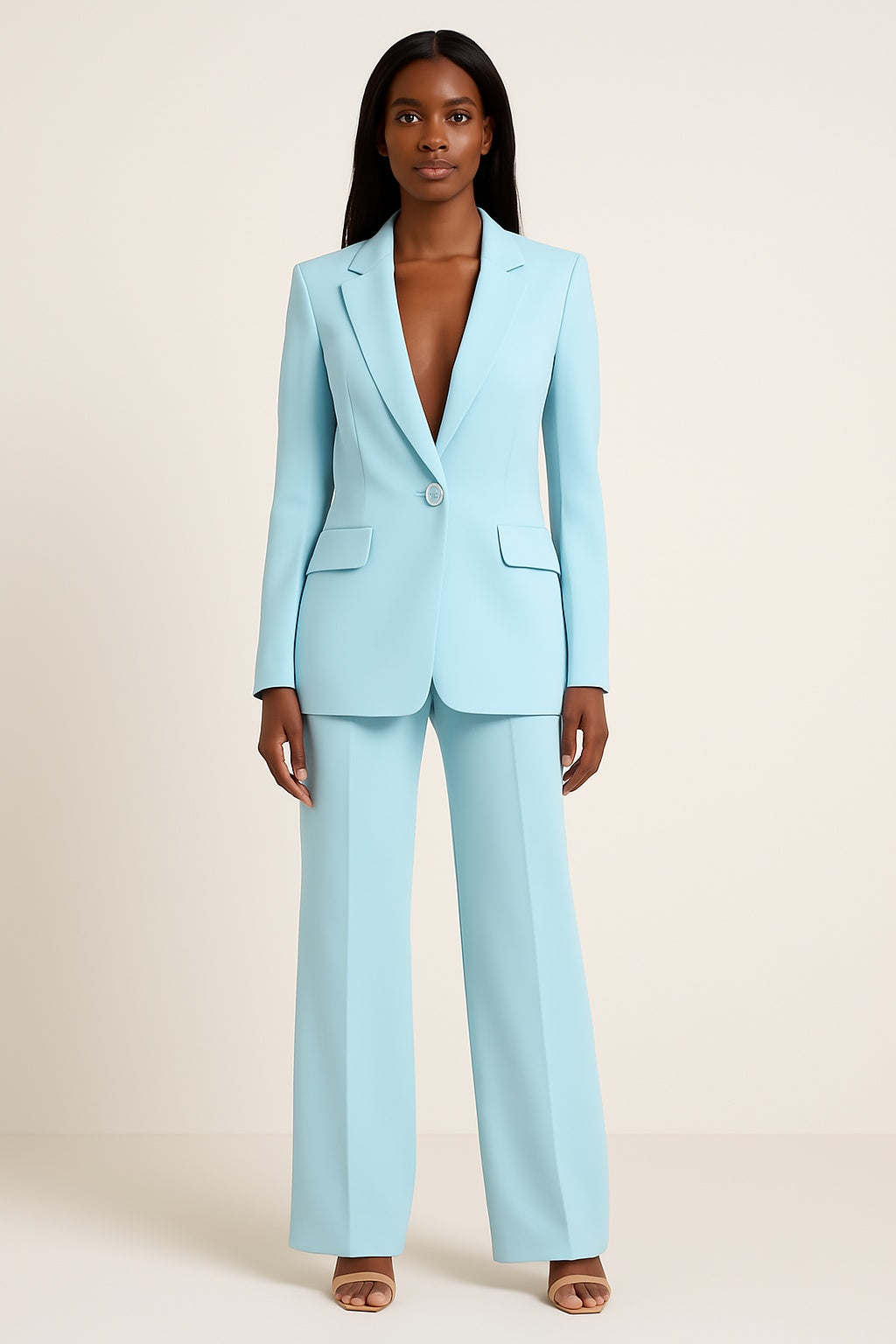 Aleida — Conjunto de blazer y pantalón de pierna ancha
