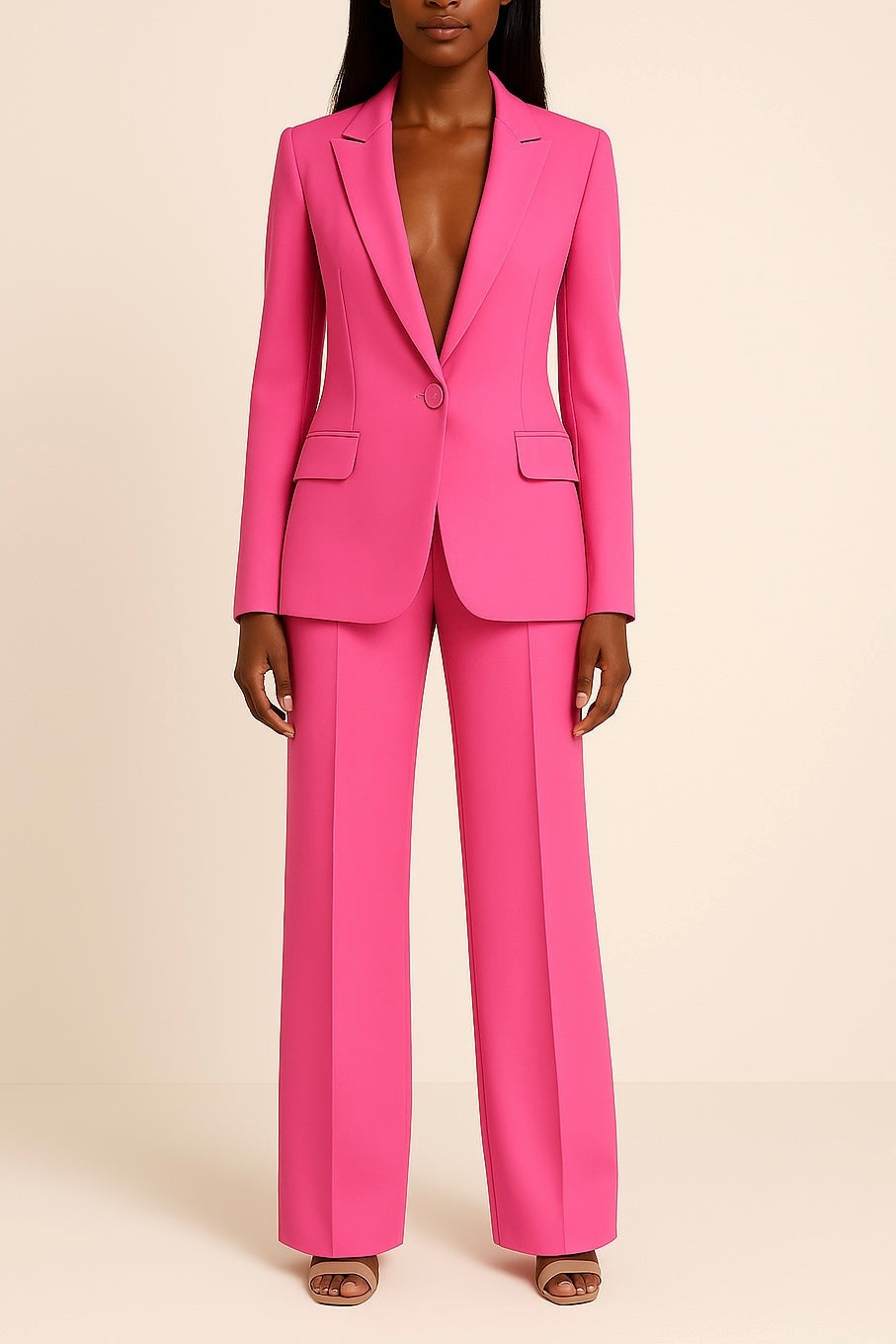 Aleida — Conjunto de blazer y pantalón de pierna ancha
