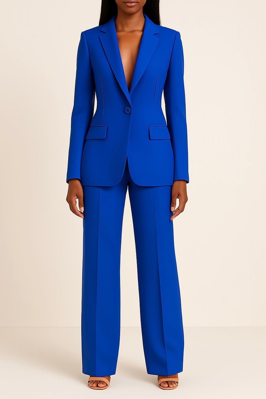 Aleida — Conjunto de blazer y pantalón de pierna ancha