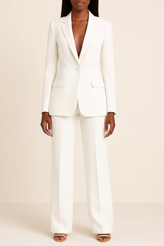 Aleida — Conjunto de blazer y pantalón de pierna ancha
