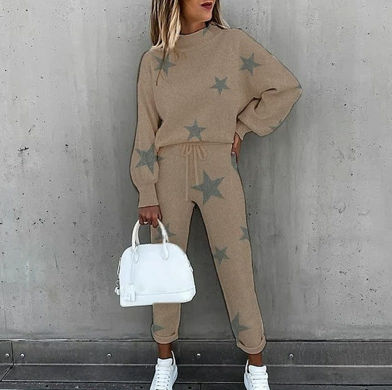Concha — Conjunto chándal de punto con estampado de estrellas