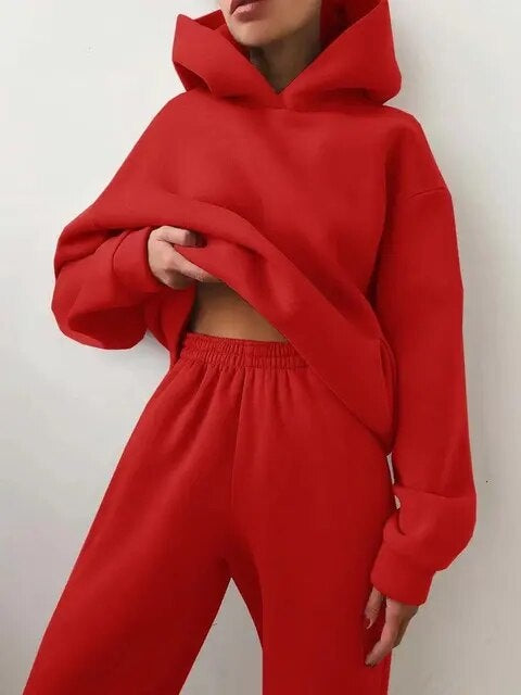 Araceli — Conjunto chándal con capucha, sudadera y pantalón