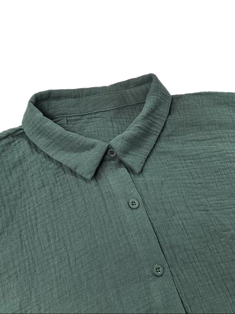 Ágata — Conjunto de camisa y short de muselina de manga larga