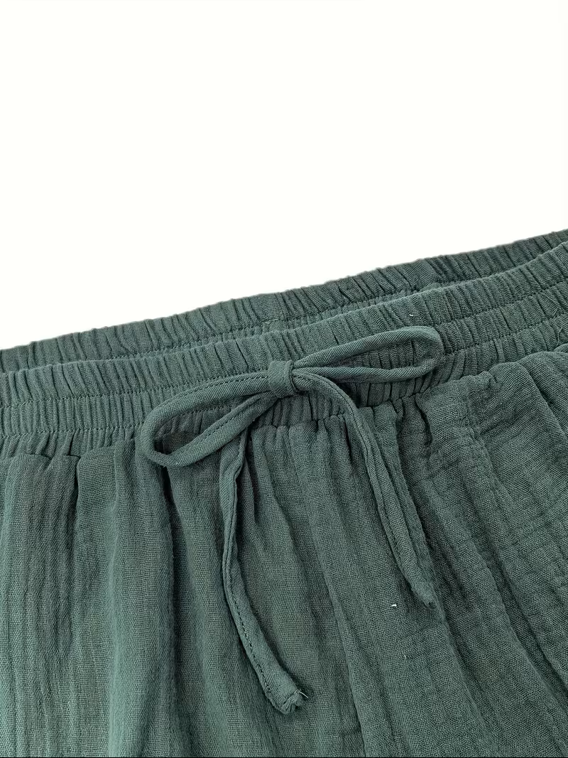 Ágata — Conjunto de camisa y short de muselina de manga larga