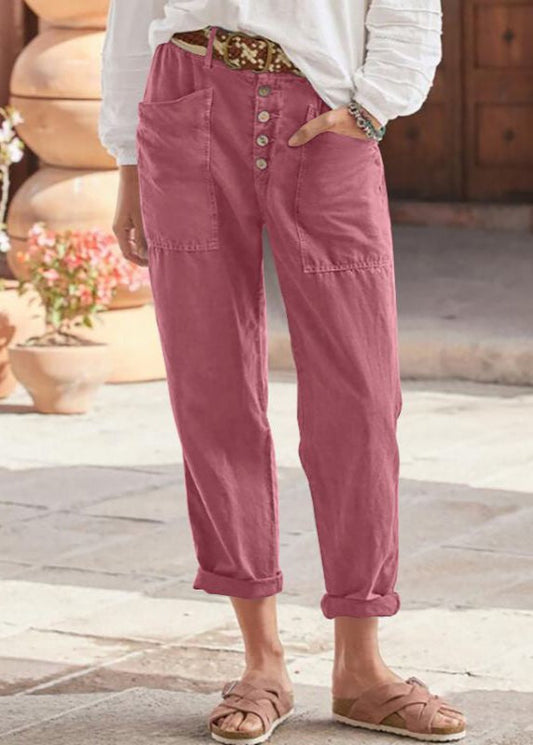 Emilce — Pantalón chino casual con bolsillos delanteros