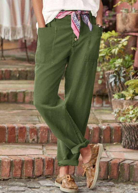 Emilce — Pantalón chino casual con bolsillos delanteros