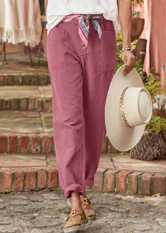 Emilce — Pantalón chino casual con bolsillos delanteros