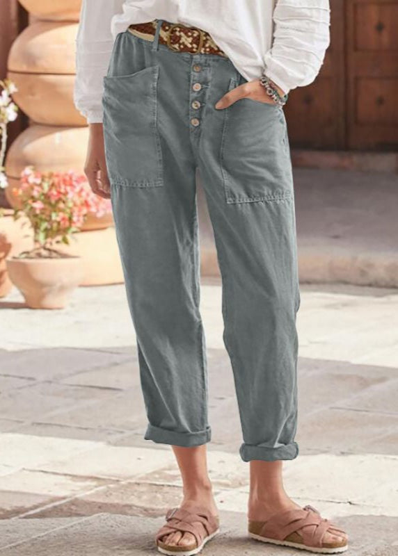 Emilce — Pantalón chino casual con bolsillos delanteros