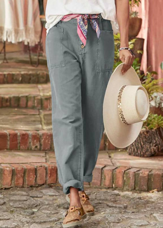 Emilce — Pantalón chino casual con bolsillos delanteros