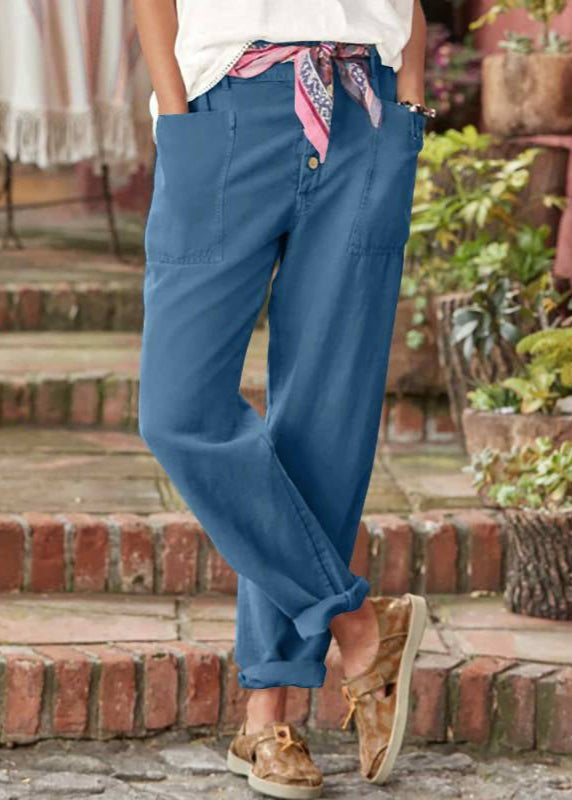 Emilce — Pantalón chino casual con bolsillos delanteros