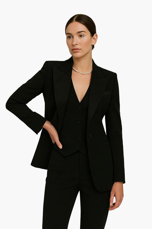 Brisa — Traje de chaqueta de tres piezas con chaleco